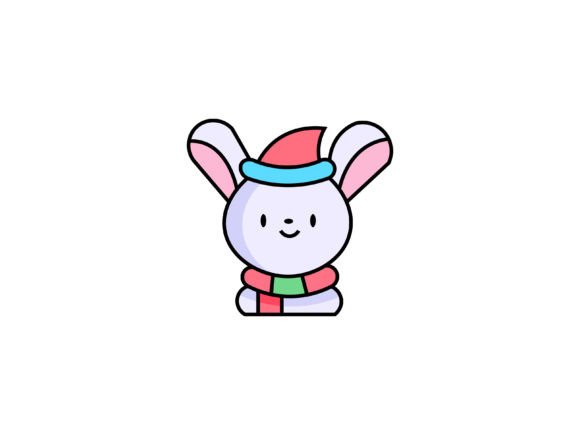 Christmas Bunny Illustrations for Branding