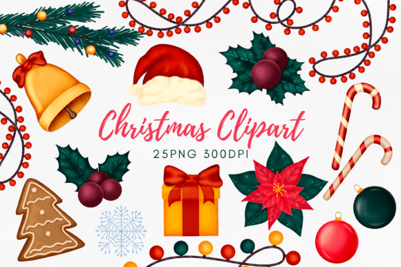 Christmas Decoration Clipart PNG & Illustrations Review