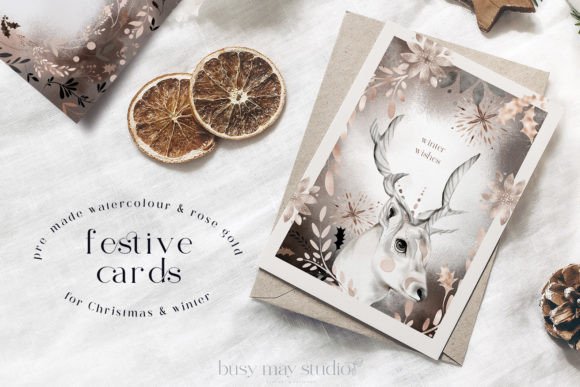 Christmas Festive Cards Winter Animals Illustrations Review