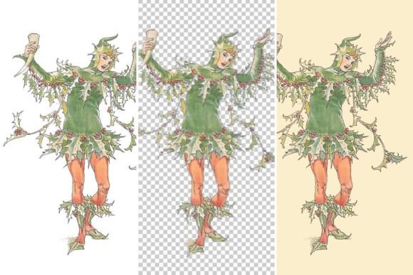 Christmas Holly Plant Illustrations for Branding