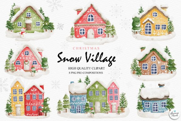 Christmas Houses Clipart: Festive Illustrations Review