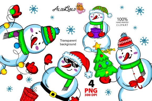 Christmas Snowmen & Santa Illustrations Review