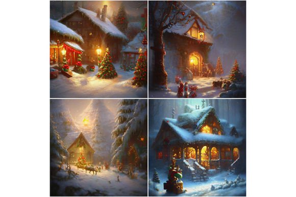 Cozy Christmas Cottage Illustrations Review