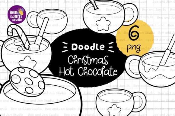 KDP Christmas Hot Choc Clipart: Festive Illustrations