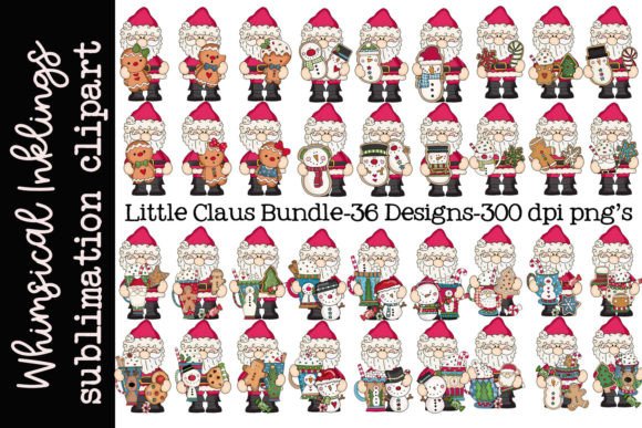 Little Claus Christmas Clipart Bundle: Festive Illustrations