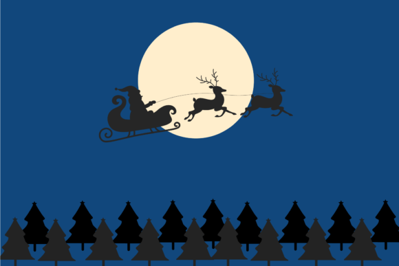 Merry Christmas Night View Illustrations