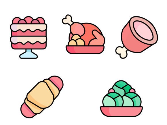 Review: Bundle Christmas Food Illustrations