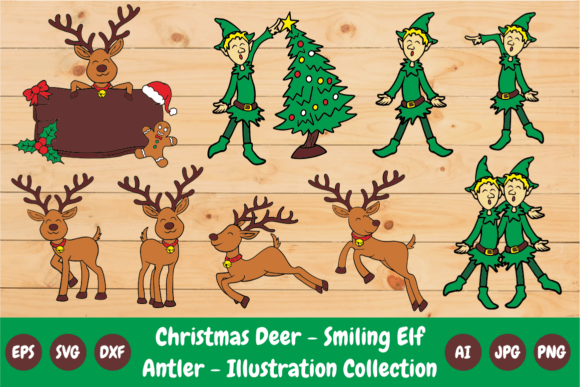 Review: Christmas Deer and Smiling Elf Illustrations