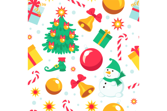 Review: Seamless Pattern Christmas Gifts. Winter for Embroidery