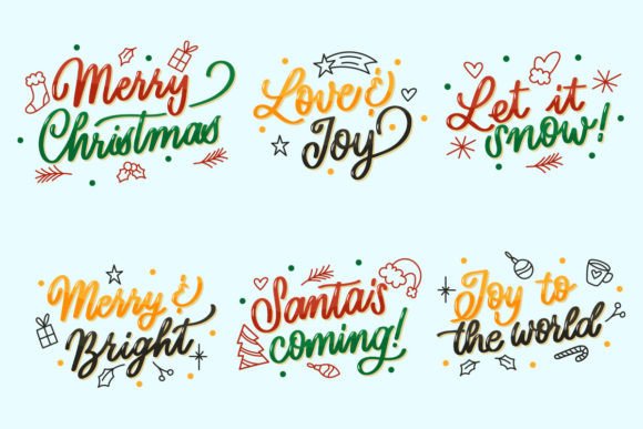 Reviewing New Year Christmas Lettering Label PNG for Embroidery