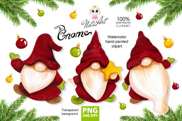 Scandinavian Christmas Gnomes Watercolor Illustrations Review