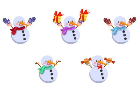 Snowman with Christmas Scarf Illustrations Review