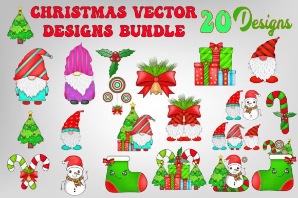 Sublimation Christmas Vector Bundle: Illustrations