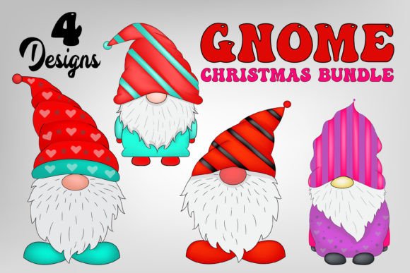 Watercolor Christmas Gnome Bundle: Festive Illustrations